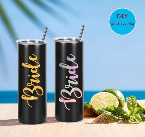 Vista 3 de Paquete de 4 vasos delgados de 20 onzas, juego de vasos delgados de acero inoxidable en caja de regalo individual, 20 onzas de capacidad, vaso