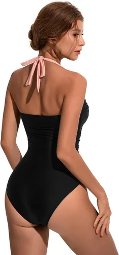 Vista 10 de SUUKSESS Traje de baño sexy de una pieza con volantes y control de abdomen para mujer