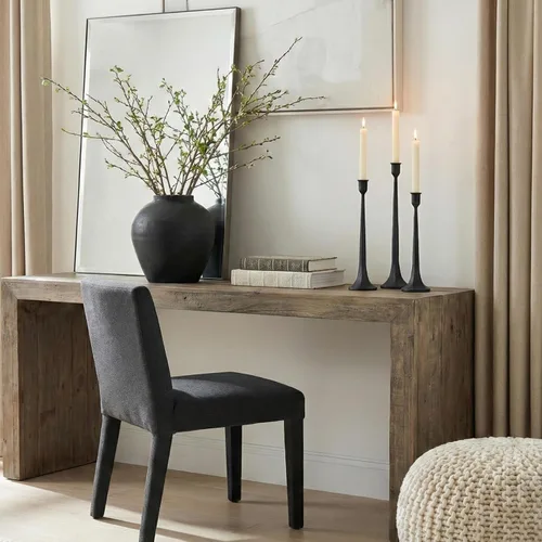 Vista 8 de Denique Juego de 3 portavelas cónico de hierro, portavelas negro, portavelas decorativo, juego alto para bodas, mesa de comedor, decoración
