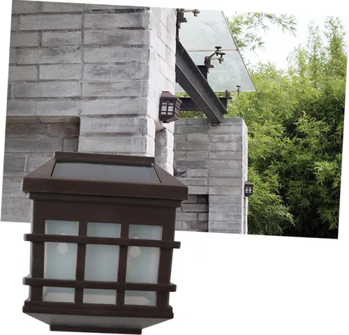 Vista 9 de Ipetboom Luces solares de pared estilo panel de ventana, sensor de luz de plástico ABS, iluminación de seguridad al aire libre para patio, camino