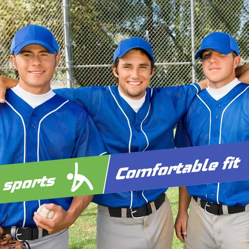 Vista 7 de Hercicy 12 cinturones de béisbol, cinturones de sóftbol a granel para adultos y jóvenes, cinturón de fútbol ajustable para niños y niñas