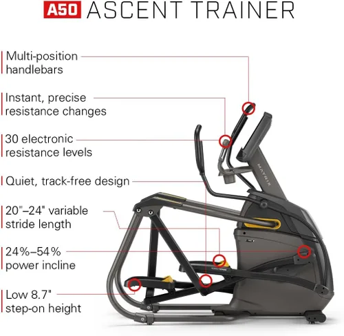 Vista 2 de Matrix Entrenador de ascenso Fitness A50 con consola XUR