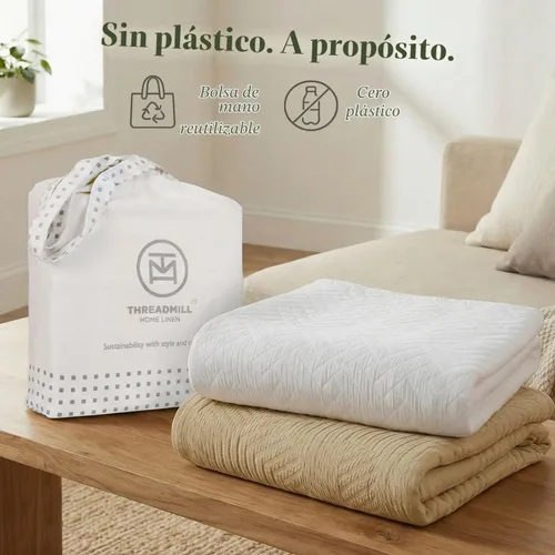 Vista 6 de Threadmill Mantas de Algodón de Lujo para Cama de Tamaño King Manta de Algodón 100% Acogedora para Todas las Estaciones Colcha Jacquard Aster