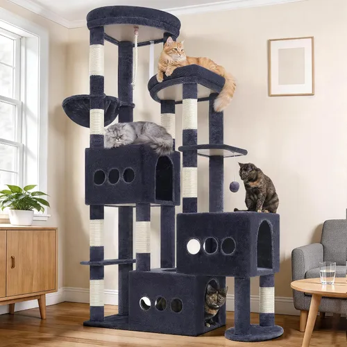 Vista 10 de Gitelsnour Árbol para gatos para adultos grandes, torre de gato de 71.7 pulgadas de alto para gatos de interior, torre de árbol para gatos