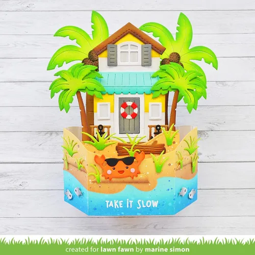 Vista 3 de Lawn Fawn LF3182 Build-A-House Beach Add-On Troqueles