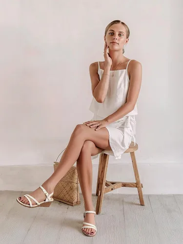 Vista 6 de SHIBEVER Wedge Sandals for Women Dressy Summer Low Wedges Womens Comfortable Open Toe Sandal