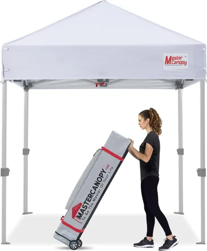 Vista 27 de MASTERCANOPY - Toldo plegable estilo tienda de campaña de 10 x 10 pies, de montura instantánea y para uso comercial, con una bolsa con ruedas