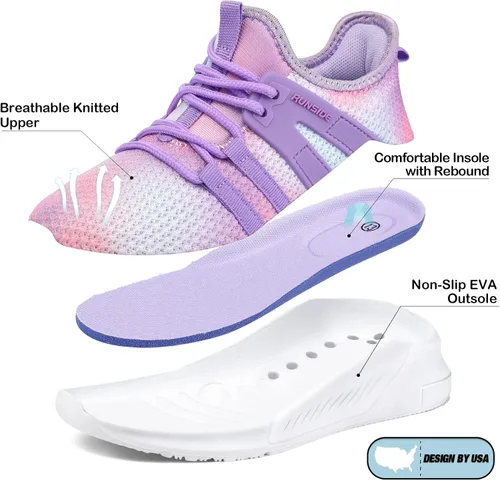 Vista 4 de RUNSIDE Zapatillas para correr para niños y niñas