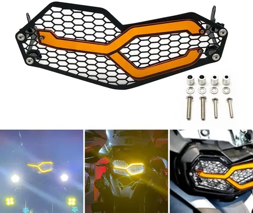 Vista 5 de QWERD Rejilla de faros delanteros para BMW F 750 850 para GS para ADV para Adventure F750GS F850GS protector de faros delanteros de motocicleta