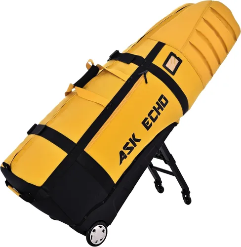 Vista 10 de ASK ECHO Locklink StableRoller - Bolsa de viaje de golf con sistema de balanceo de 4 ruedas, patas de soporte extensibles