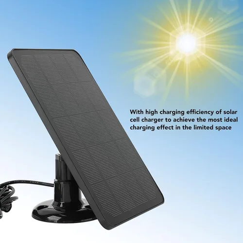 Vista 3 de AMONIDA Tablero de carga del panel solar, cargador solar IP65 impermeable 5V para ventilador duradero de utilidad ancha