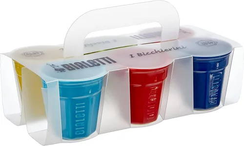Vista 2 de Bialetti Juego de tazas de cerámica para café expreso, multicolor (6 unidades)