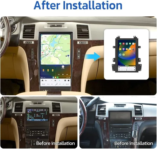 Vista 3 de 13.6 pulgadas Qualcomm Snapdragon Android Car Radio para Cadillac Escalade 2007 2008 2009 2010 2011 2012 2013 2014 Auto estéreo reemplazo