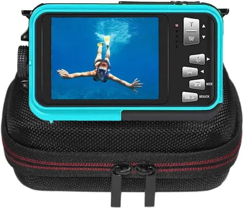 Vista 4 de Funda protectora de viaje suave para cámara Kaisoon Tech impermeable Full HD 2.7K 48MP grabadora de video de 10 pies 16X zoom digital impermeable