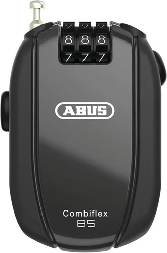 Vista 7 de ABUS Combiflex Cable Lock - Candado para asegurar esquís, casco, cochecito y equipaje - Viaje 65-65 cm de largo - 3 mm de grosor - con código Negro