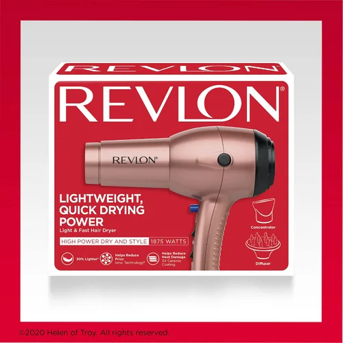 Vista 7 de Revlon Secador de pelo ligero y rápido Impresionantes golpes de 1875 W fácil y cómodamente