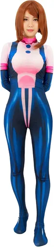 Vista 3 de C-ZOFEK Disfraz de Ochaco para mujer, talla de EE. UU