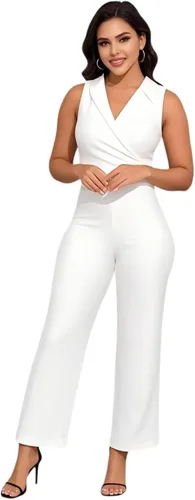 Vista 28 de DeftSharp Overol largo y elegante para mujer, sexy, para cóctel, fiesta, club, casual, para trabajo