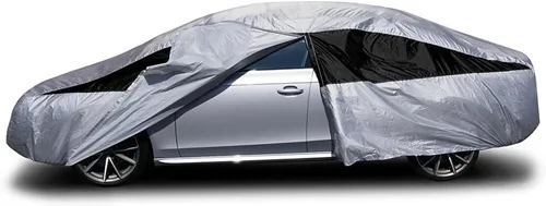 Vista 2 de Titan - Funda ligera de poli 210T para sedanes compactos de "176-185". Impermeable, protección UV, resistente a los arañazos, apertura