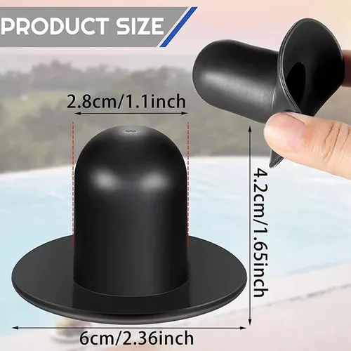 Vista 2 de Paquete de 4 tapones de repuesto para pared de piscina, tapones de tope, tapones de piscina, tapón de orificio para filtro de bomba de piscina