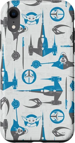 Vista 24 de Funda para iPhone 16 Star Wars The Mandalorian & Grogu Signets y Starships