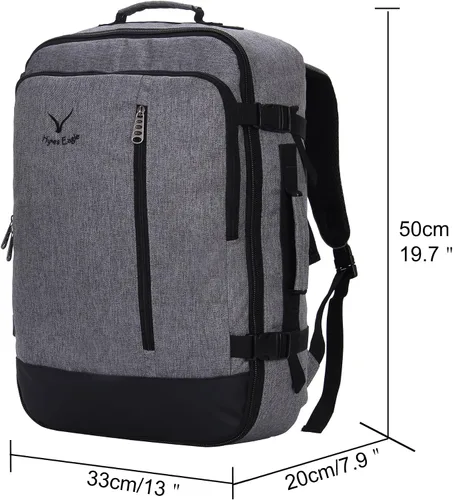 Vista 6 de Hynes Eagle Bolsa de mano de 38 L aprobado para vuelos, bolsa de fin de semana