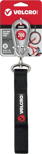 Vista 9 de VELCRO Brand VEL-30196-USA - Correa fácil de colgar con clip de mosquetón para fijar botellas de agua y accesorios a bicicletas, bolsas y más. Negro