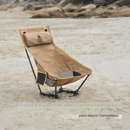 Vista 6 de ONETIGRIS Dragonhide - Silla de campamento de gran tamaño con diseño de almohada, cómodo asiento ampliado plegable, capacidad de 275 libras