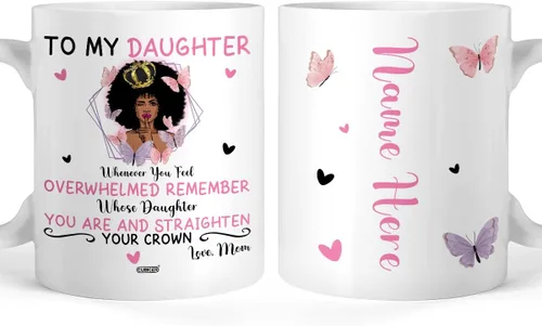 Vista 21 de CUBICER Taza de café de cerámica negra personalizada, tazas religiosas, con nombre personalizado, tazas grandes con refranes para mujeres, hombres