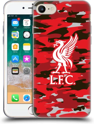 Vista 65 de Head Case Designs Funda de gel con licencia oficial del Liverpool Football Club Away Colourways Crest Camou [protección de grado militar] compatible
