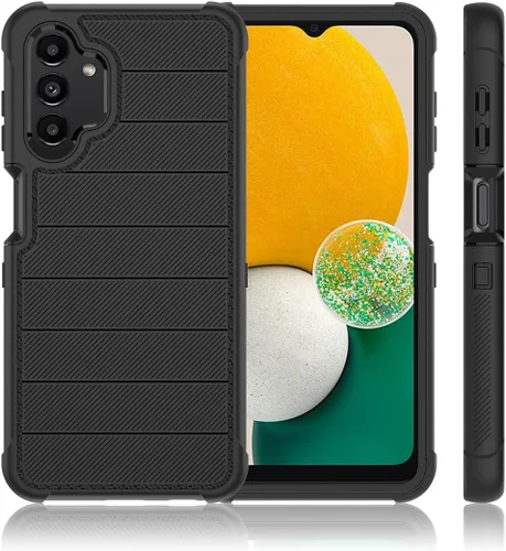 Vista 2 de Funda para Galaxy A13 5G, Samsung A13 5G con protector de pantalla HD [a prueba de golpes] 3 en 1 funda protectora duradera de PC y TPU para Samsung