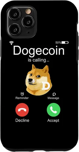 Vista 13 de iPhone 12 mini Dogecoin is Calling Funny Crypto Doge Coin Dog Meme Estuche de regalo