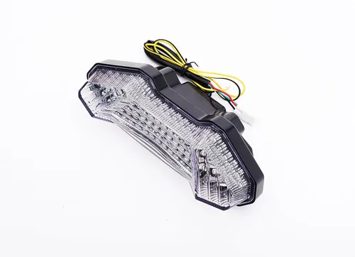 Vista 3 de Luz trasera LED de freno para motocicleta, lente transparente con señales de giro integradas para Yamaha 2017-2020 FZ-10, MT-10, 2014-2016 FZ09