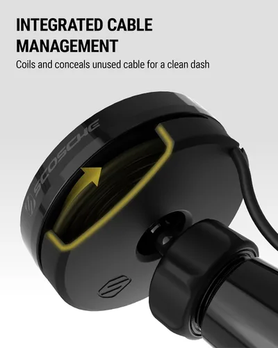Vista 3 de Scosche MEMSQRWD MagicMount Elite - Soporte magnético de carga inalámbrica para el salpicadero/parabrisas del automóvil con cargador rápido USB-C