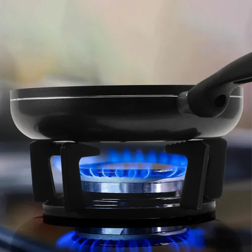 Vista 4 de OSALADI Wok Stand Wok - Estante para estufa de gas de hierro fundido con cinco pies antideslizante y ahorro de tiempo para la cocina del hogar