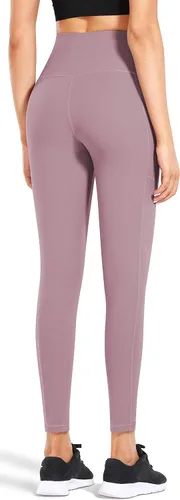 Vista 3 de Fengbay Pantalones de yoga de cintura alta, pantalones de yoga con bolsillo, control de abdomen, entrenamiento, correr, leggings de yoga elásticos