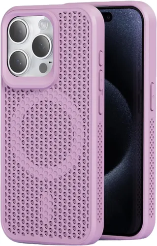 Vista 8 de Funda protectora para iPhone 13, compatible con MagSafe, doble capa de disipación de calor de panal de abeja, transpirable y a prueba de golpes