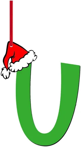 Vista 34 de Decoraciones de Navidad - Letras de adorno de la A a la Z para el árbol, adornos colgantes del alfabeto de Navidad de bricolaje (A)
