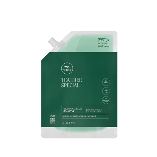 Vista 17 de Tea Tree Champú especial, limpieza profunda, refresca el cuero cabelludo, especialmente el cabello graso, para todo tipo de cabello