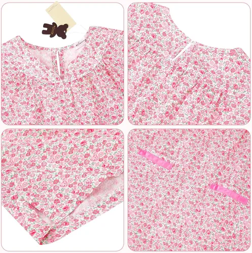 Vista 4 de Disfraz de abuela para niños y niñas, disfraz de mujer mayor, vestido de Halloween para anciana, vestido temático para niñas pequeñas 100 días