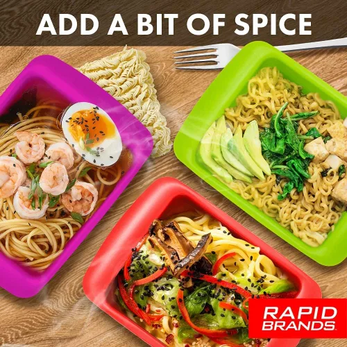 Vista 4 de Rapid Ramen Cooker Utensilios de cocina para microondas para ramen instantáneo Sin BPA y apto para lavavajillas Perfecto para dormitorio Negro