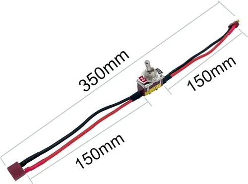 Vista 5 de Interruptor eléctrico de encendido y apagado de corriente grande con enchufe en T para RC modelo avión dron coche ESC batería