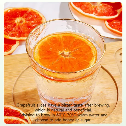 Vista 6 de Mkostlich Rebanadas de pomelo seco, 3.52 oz/100 g de toronja deshidratada para cócteles, rodajas de pomelo rojo, sin azúcar añadido