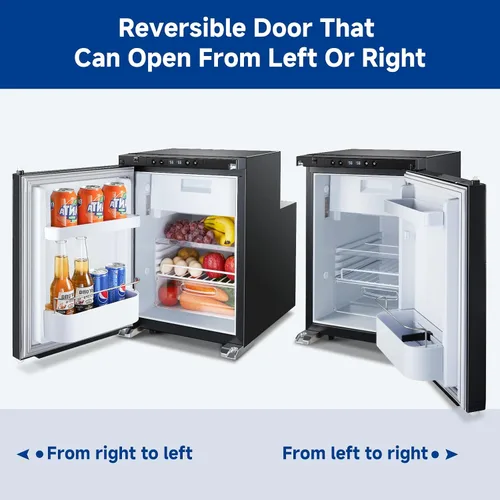 Vista 3 de BODEGA Refrigerador mejorado de 12 voltios, control de aplicación para refrigerador de caravana, refrigerador y congelador RV de 45 L
