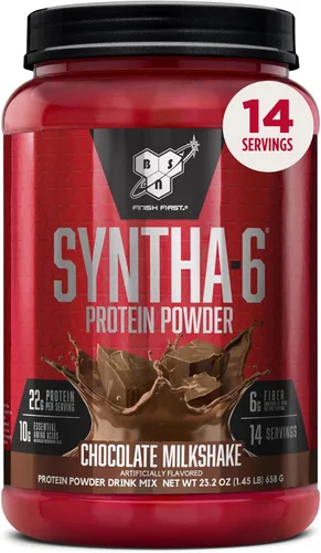 Vista 26 de BSN SYNTHA-6 - Proteína de suero en polvo, crema de piedra fría, sabor Remix de pastel de cumpleaños, caseína micelar, polvo aislado de proteína