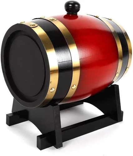 Vista 4 de Barriles grandes de roble envejecido, dispensador de barril de whisky, cubo de vino, sin fugas, para almacenamiento de vino, licores y whisky