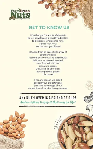 Vista 3 de Nueces mixtas de lujo crudas naturales sin sal (sin cáscara) – Compara con almendras orgánicas, nueces, anacardos, avellanas y nueces de Farm Fresh