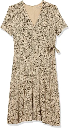 Vista 9 de Tienda Essentials - Vestido de manga casquillo para mujer, estilo cruzado falso
