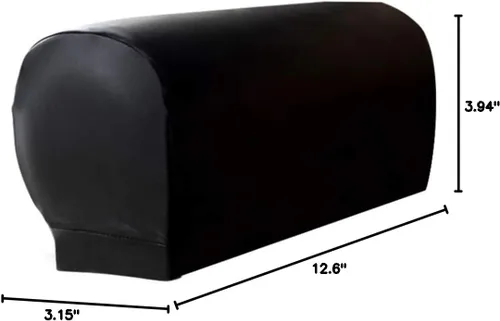Vista 8 de Sander Juego de 2 fundas para reposabrazos de sofá, funda elástica para sillón, de piel sintética, antideslizante, protector de muebles para sofá