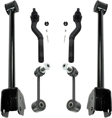 Vista 128 de Detroit Axle - Kit de extremo delantero para Chrysler 300 Dodge Charger 2011-2023 Challenger, 2 Lower Rearward Control Arms 2 Outer Tie Rods 2